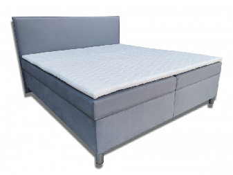 Manželská posteľ 160 cm Moissa (tmavosivá) (so sendvičovým matracom Erik) (bez roštu)
