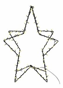 Vonkajšia dekorácia hviezda Kerza (čierna)