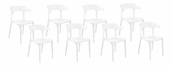 Set 8 ks jedálenských stoličiek Gerry (biela)