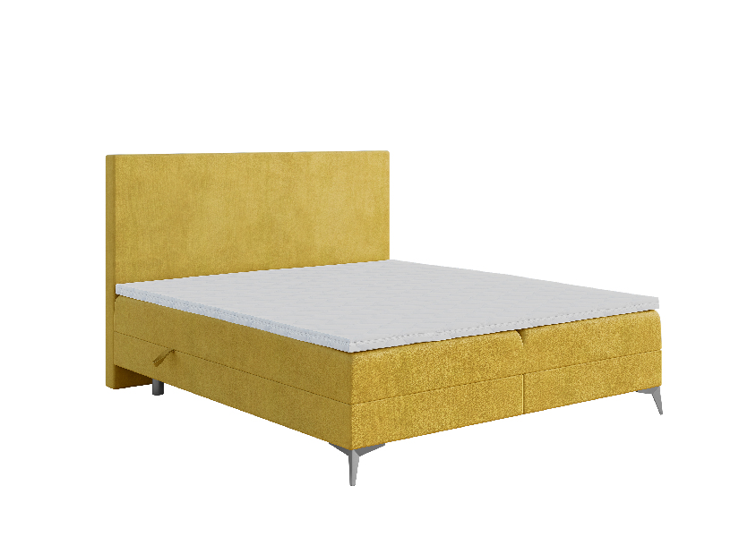 Kontinentálna posteľ 160 cm Ricky (limetková) (s matracom a úl. priestorom)