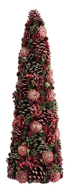 Dekoratívny predmet Jolipa Vianočný kužeľ Christmas Spirit (L) (Červená + Zelená)