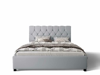Manželská posteľ 160 cm Sylvie (sivá) (s roštom a úložným priestorom)