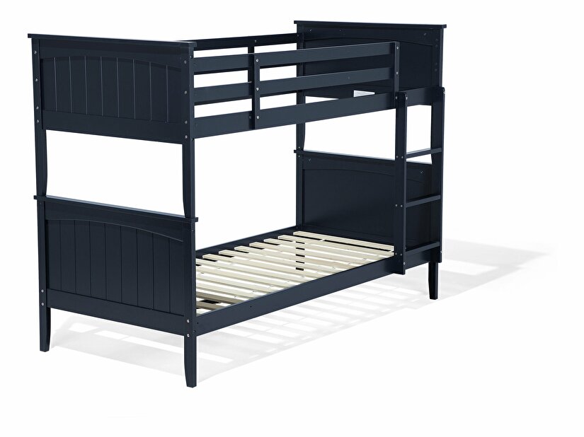 Poschodová posteľ 90 cm RADIN (s roštom) (modrá)