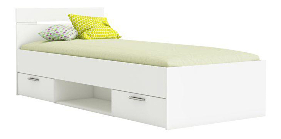 Jednolôžková posteľ 90 cm Myriam (biela)