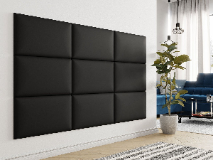 Čalúnený nástenný panel Mirjan Pazara 70x40 (ekokoža soft 011 (čierna)