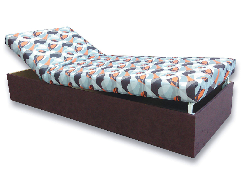 Jednolôžková posteľ (váľanda) 90 cm Darina (Tmavohnedá 40 + Kevin 13)