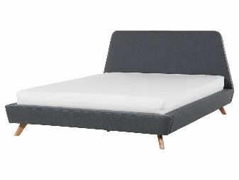 Manželská posteľ 160 cm VENITO (s roštom) (sivá)