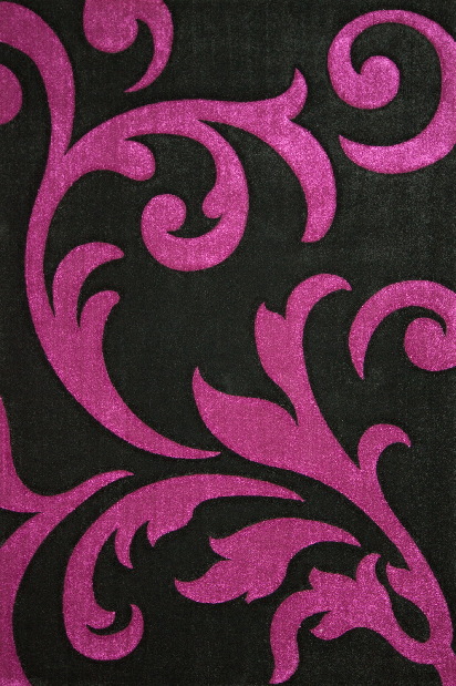 Kusový koberec Lambada Handcarving 451 Black-Violet