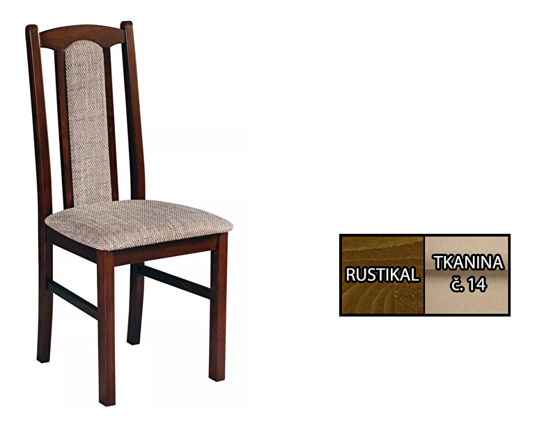 Jedálenská stolička Arte (rustikal + svetlohnedá ) *bazár