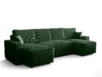 Rohová sedačka v tvare U Umbral (zelená) (L)