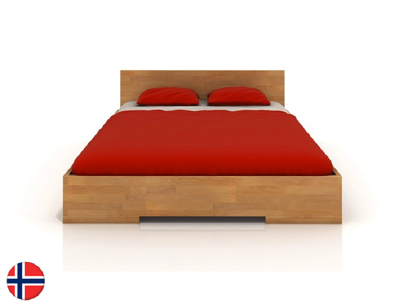 Manželská posteľ 200 cm Naturlig Kirsebaer (buk) (s roštom)
