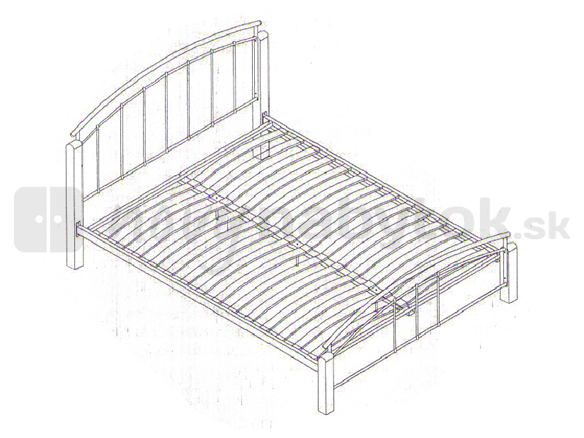 Manželská posteľ 140 cm Mirela (s roštom) *výpredaj