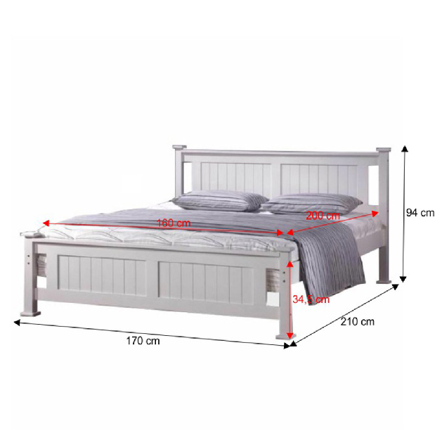 Manželská posteľ 160 cm Lycoris (s roštom)