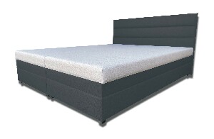 Manželská posteľ 180 cm Rebeka (s penovými matracmi) (antracit)
