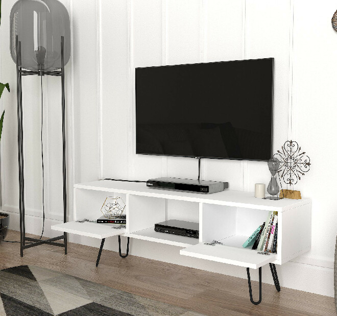 TV stolík/skrinka Mody (biela)