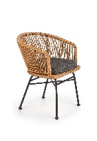 Záhradná stolička Zifra (prírodná + sivá)