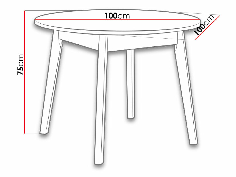 Jedálenský stôl Harry 100 III (biela) *bazár