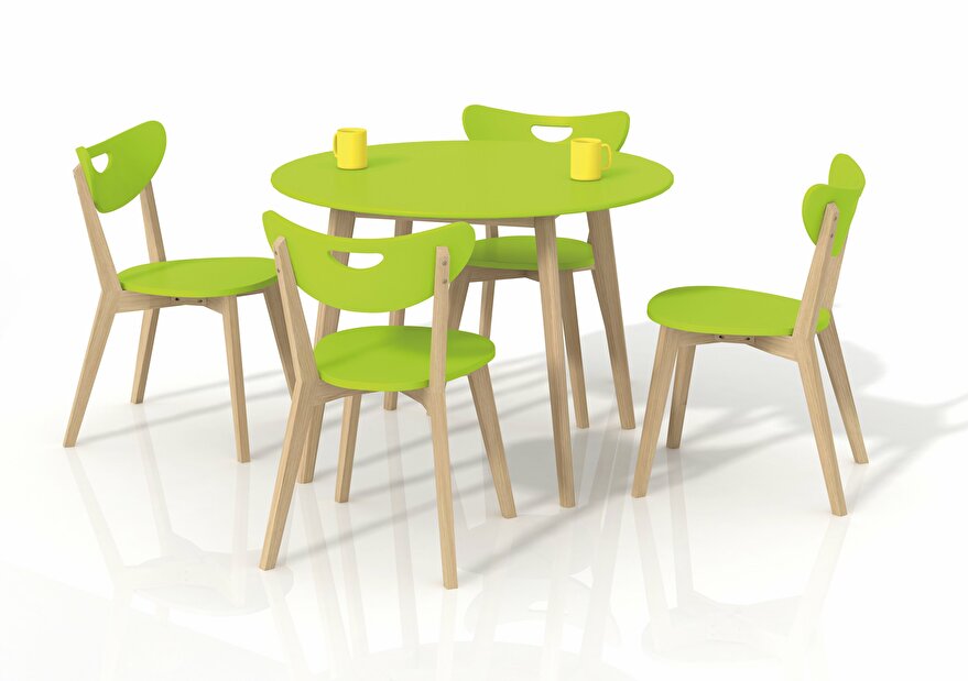 Jedálenský stôl Peppita (zelená) (pre 4 osoby)