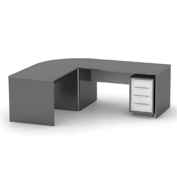 Písací stôl Hamila NEW TYP 17 (grafit + biela)