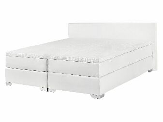 Manželská posteľ Boxspring 140 cm PREMIER (s matracmi) (biela)
