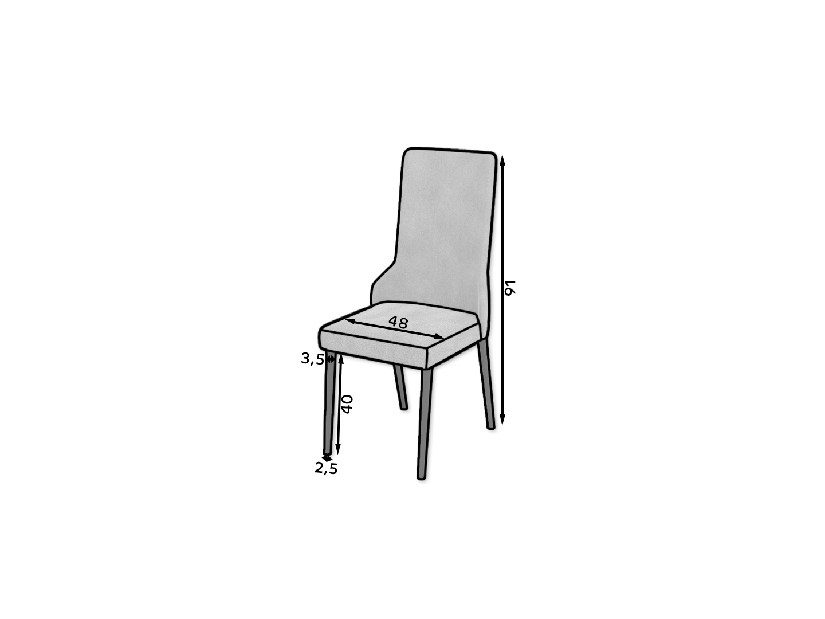 Jedálenská stolička Raviel83 (dub sonoma + čierna + kronos 27132)