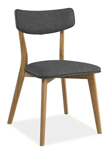 Jedálenská stolička Karol (sivá + dub)