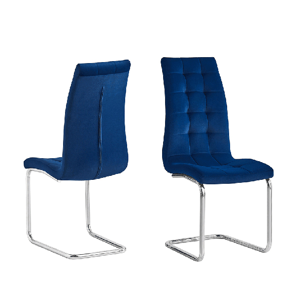 Jedálenská stolička Farando NEW (modrá + chróm)