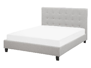 Manželská posteľ 140 cm Rhiannon (sivá) (s roštom a matracom)