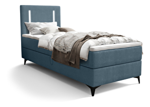 Jednolôžková posteľ 90 cm Ortega Comfort (svetlomodrá) (s roštom a matracom, bez úl. priestoru) (s LED osvetlením)