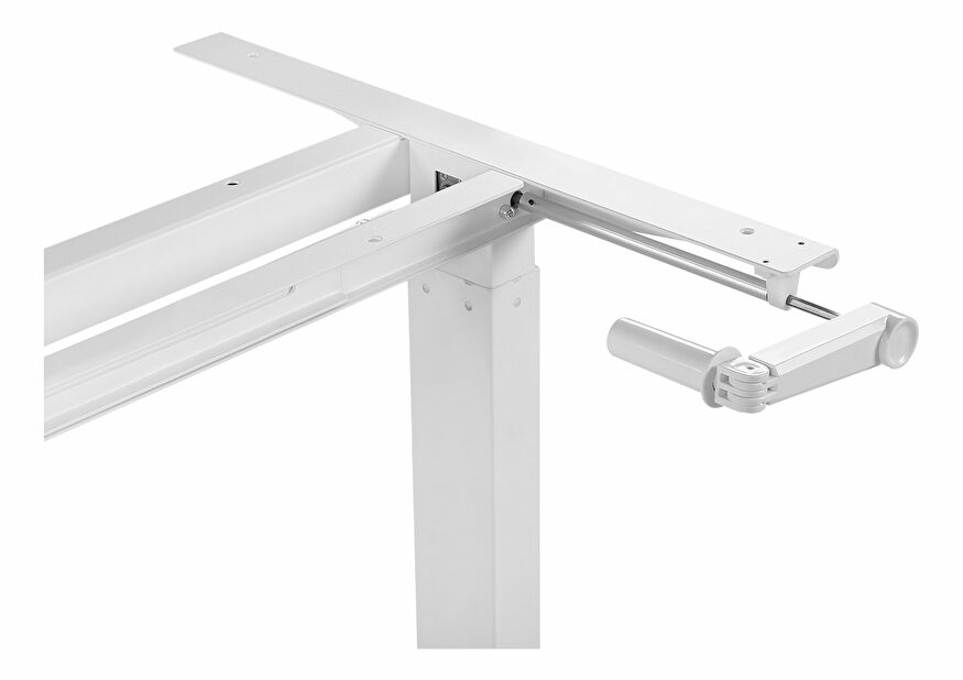 Písací stôl DESIRA II (180x80 cm) (biela) (manuálne nastaviteľný)