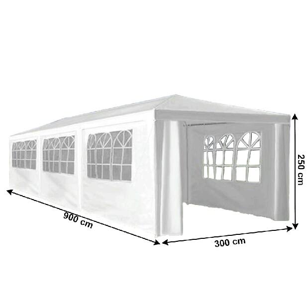 Záhradný párty stan (3x9 m) Mohite (biela) *výpredaj