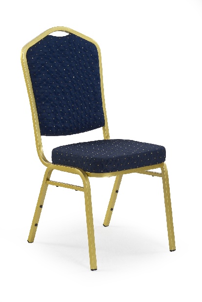 Jedálenská stolička K66 zlatá + modrá