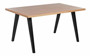 Jedálenský stôl Lenza (svetlé drevo + čierna)