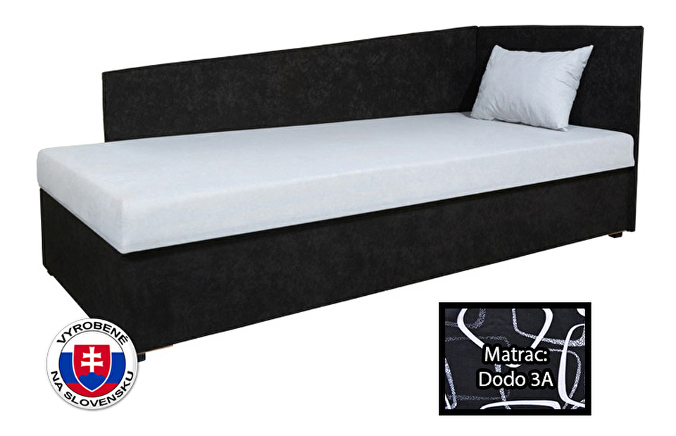 Jednolôžková posteľ (váľanda) 80 cm Edo 4 Lux (so sendvičovým matracom) (P) *výpredaj