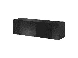 TV stolík/skrinka Viktor 03 (čierna + čierny lesk)