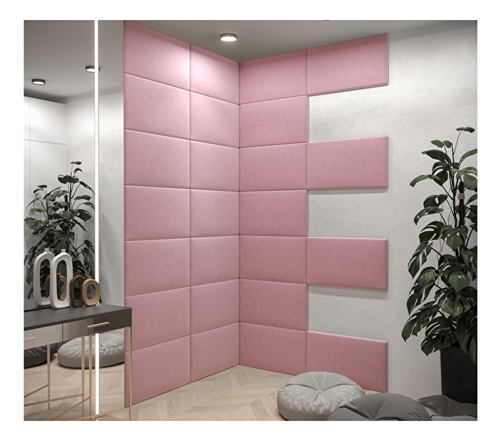 Čalúnený panel Cubic 70x40 cm (ružová)
