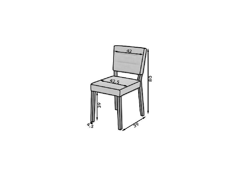 Jedálenská stolička Raviel80 (orech tmavý + paros 2)