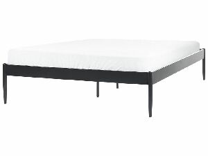 Manželská posteľ 140 cm Victoire (čierna) (s roštom)