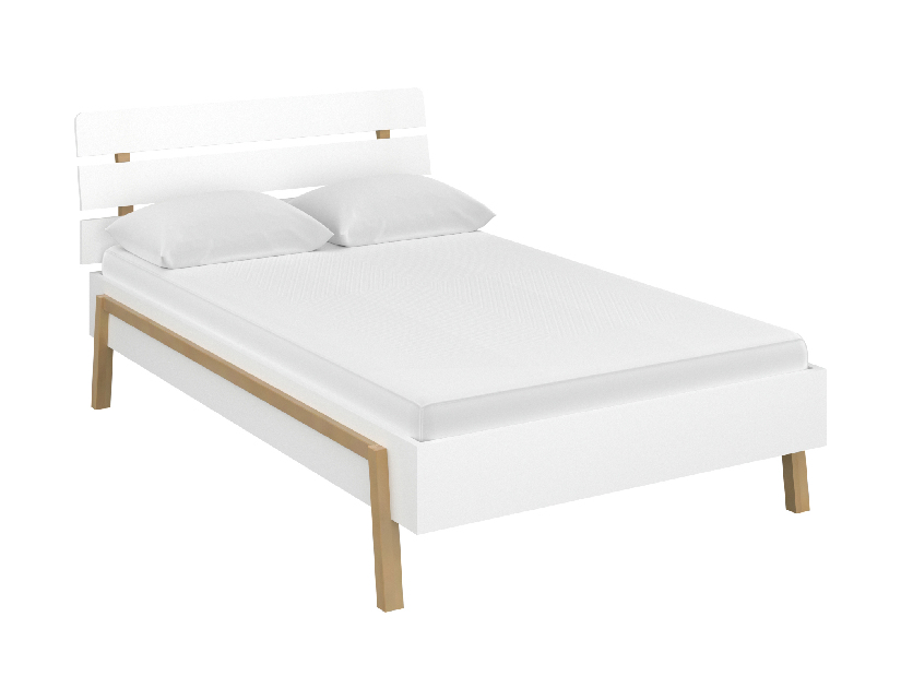 Manželská posteľ 120 cm Berry (biela) (bez roštu a matraca)