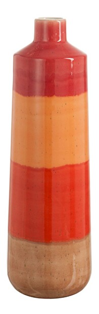 Dekoračná váza Jolipa (18x18x55cm) (Červená)