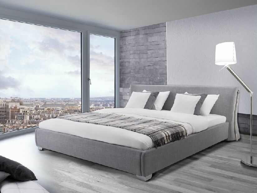 Manželská vodná posteľ 140 cm Pariz (sivá)