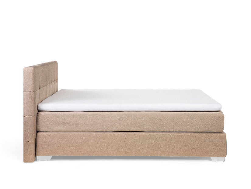 Manželská posteľ Boxspring 160 cm ADIR (s matracmi) (béžová)