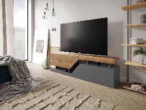 TV stolík/skrinka Belsia (antracit + wotan)
