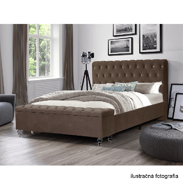 Manželská posteľ 180 cm Angi (sivá) (s roštom)