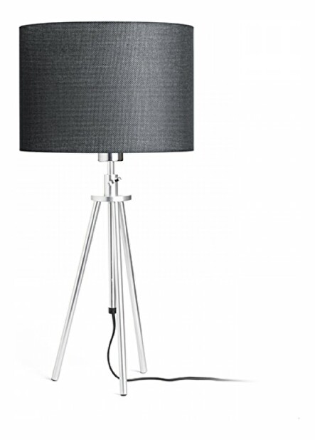 Stolná lampa Gardette 230V E27 42W (čierna + hliník)