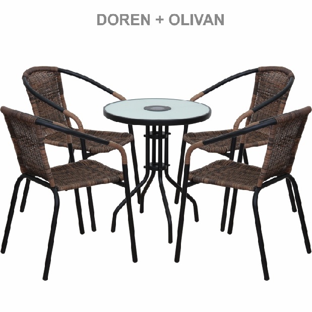 Záhradný stôl Olivan (čierna)
