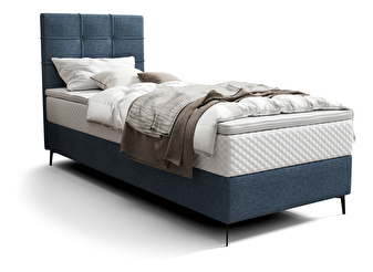 Jednolôžková posteľ 90 cm Infernus Comfort (modrá) (s roštom, s úl. priestorom)