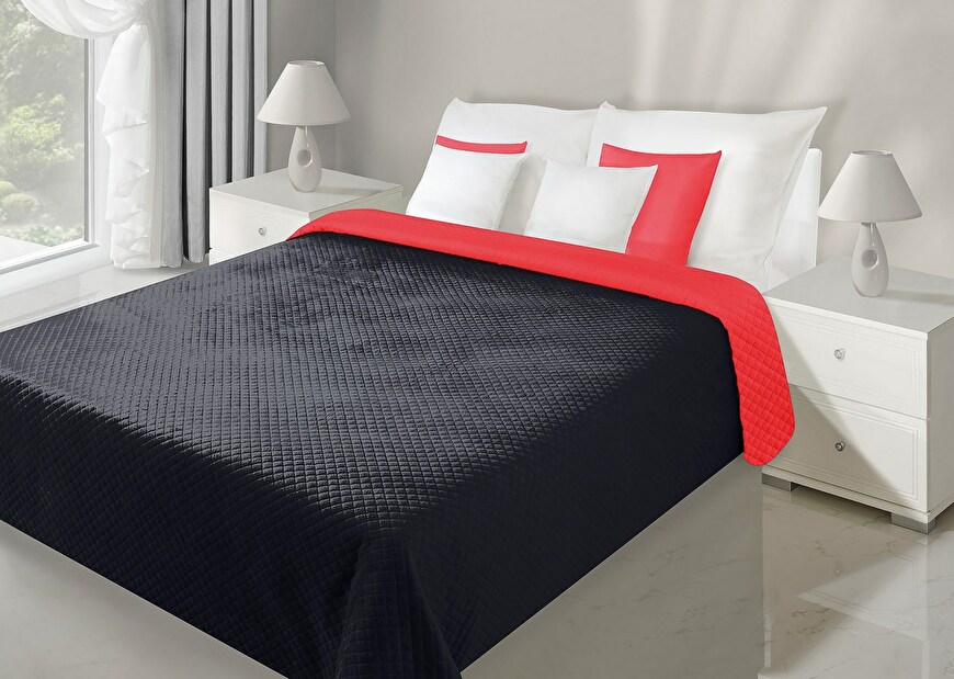 Prehoz na posteľ 150x70cm Filip (červená + čierna)
