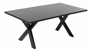 Jedálenský stôl Lupla (pre 8 osôb) (čierna)