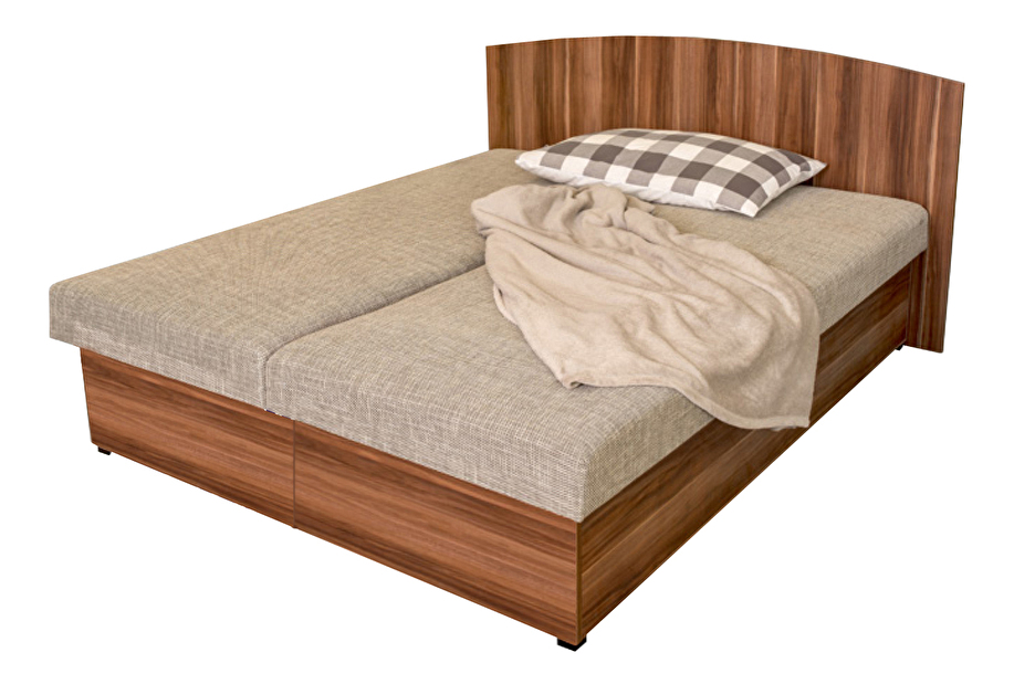 Manželská posteľ 160 cm Benab Carina Wood (s roštami a matracmi)